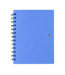 blue notepad isolated on white background