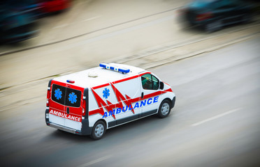 Ambulance on highway
