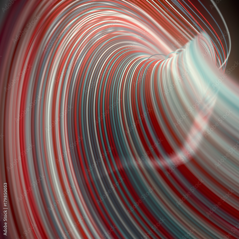 Aufkleber Digital colored lines abstract background. 3d rendering