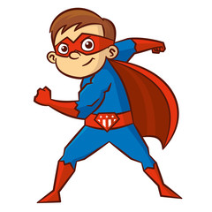 Superhero boy Cartoon character