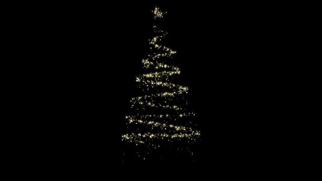 Christmas Particles - Tree - Seamless Loop - Alpha Channel - 4K resolution