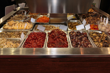 Assortment of Vegetables Preserved in Oil