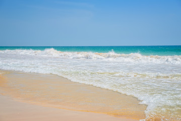 beautiful waves on a sandy beach, Indian Ocean