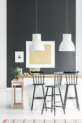 Kitchen with western bar stools