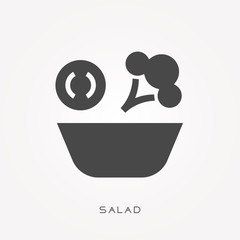 Silhouette icon salad