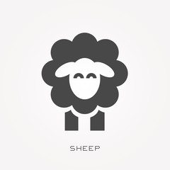 Silhouette icon sheep