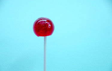 lollipop on a blue background