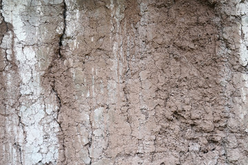 Close up on texture of clay wall 