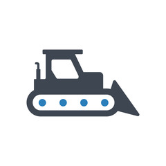 Obraz premium Bulldozer Icon