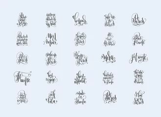Foto op Canvas set of 25 hand lettering inscriptions about travel to Paris Fran © Kara-Kotsya