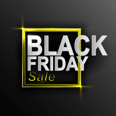 Black Friday sale inscription. Black Friday banner.