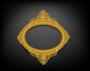 gold frame oval