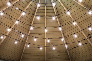 Lights in a Gazebo ceiling