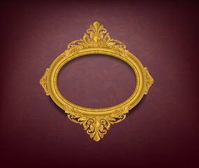 gold frame oval