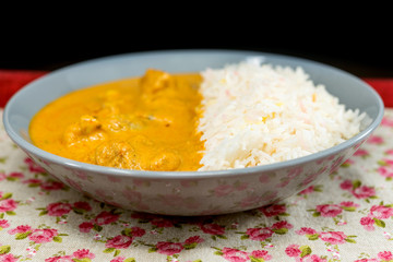 Handmade Indian curry chicken rice