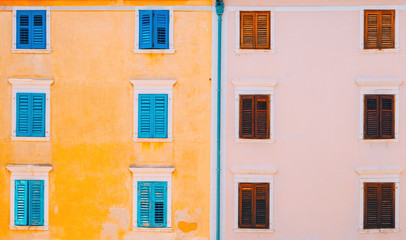 Fototapeta na wymiar Typical mediterranean facade architecture style