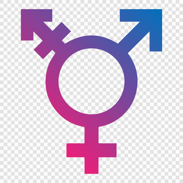 Illustration of transgender symbol