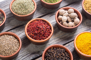 Colection of indian spices