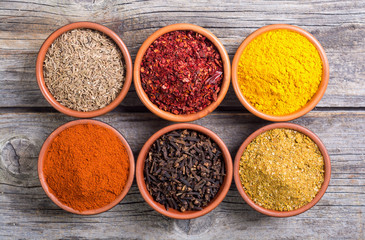 Colection of indian spices