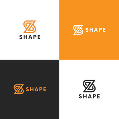 Minimalistic Z logo icon sign linear design