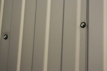 Texture gray, blue metal corrugated wall,