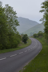 Winding Road in Hills and mountains