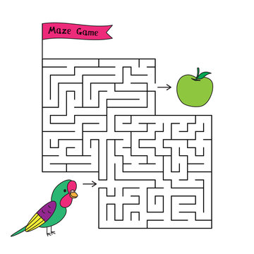 Cartoon Parrot Maze Game