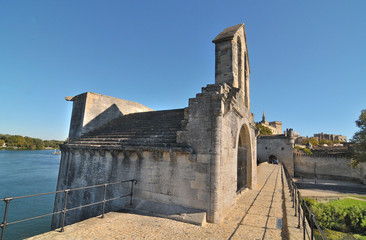 The Pont Saint-Bénézet  also known as the Pont d'Avignon, France
