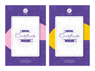 Design of a holiday certificate template