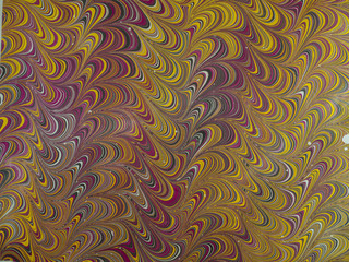 Marbled paper background.