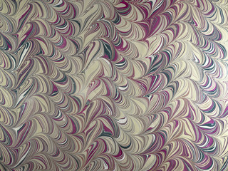 Marbled paper background.