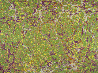 Marbled paper background.