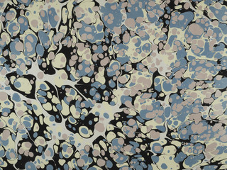 Marbled paper background.
