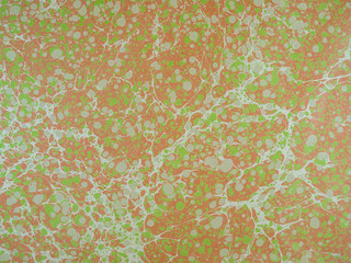 Marbled paper background.