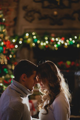 Couple celebrates new year/Christmas