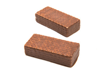 chocolate wafers isolated