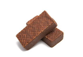 chocolate wafers isolated