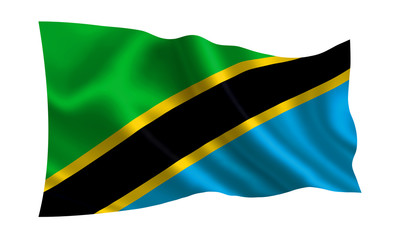 Tanzania flag. A series of 