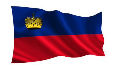 Liechtenstein flag. A series of 