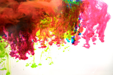 color abstraction, inks in water, color explosion