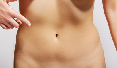 Woman slim belly