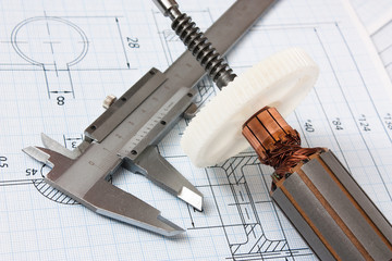 rotor of electromotor and  drawing