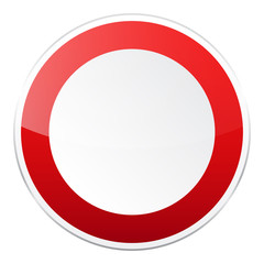 Road red sign on white background. Road traffic control.Lane usage. Regulatory sign. Stop and yield. Street.