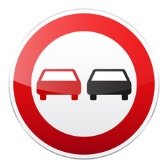 Road red sign on white background. Road traffic control.Lane usage. Regulatory sign. Stop and yield. Street.