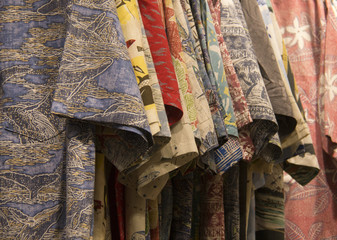 Hawaiian shirts on rack © saskstock.com