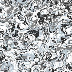 Grey psychedelic abstract background colorful swirls. Modern fashion trendy trans pattern. Vector texture. Camouflage pattern. Classic clothing style masking camo army print. Flowing fluid wallpaper.