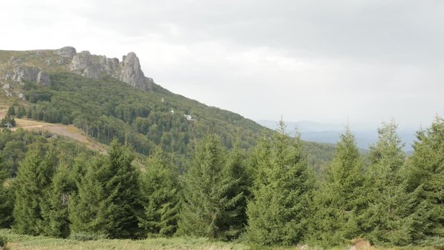Beautiful nature of Stara planina ranges footage - Babin Zub mountain top cliffs in Eastern Serbia