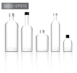 Glass Bottles Set Illustration