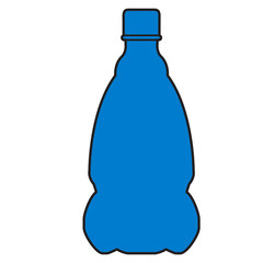 Mineral water bottle isolated on white background, Vector illustration