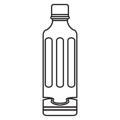 Outline of a mineral water bottle, Vector illustration